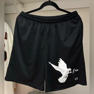 Sworn to us X Champion Motion Court Shorts // Black - Medium / Black